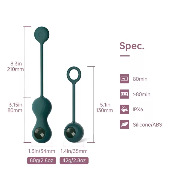 Magic Motion Crystal Duo - okos kegel golyó szett - (zöld)